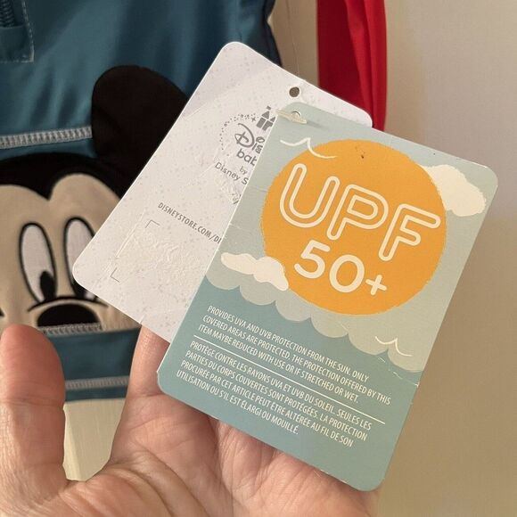 Disney Baby Mickey Mouse Hooded Rashguard Swim Top Boys Size 6-9 Months NWT - Picture 8 of 12